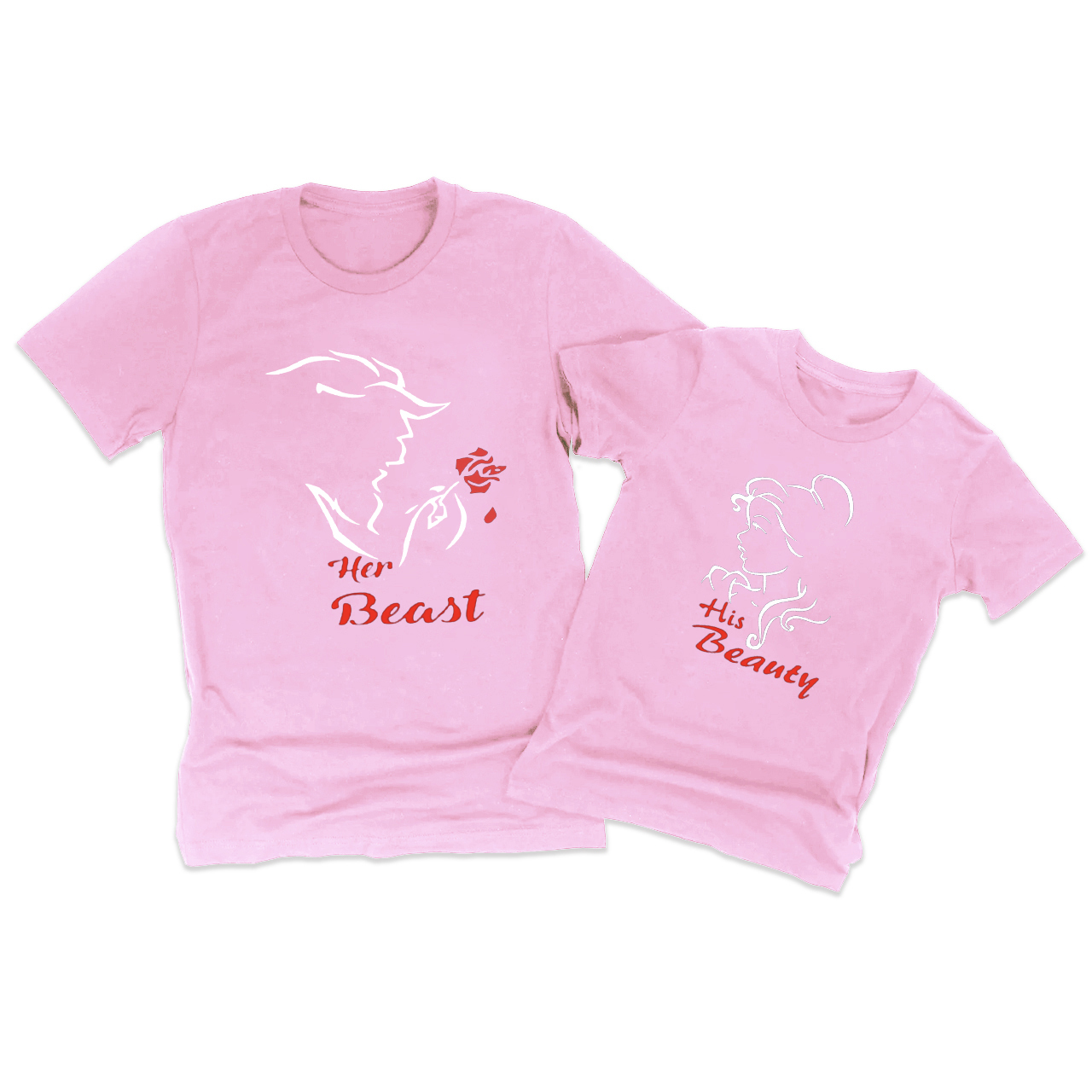 Beauty And Beast Valentine Family Matching Shirts