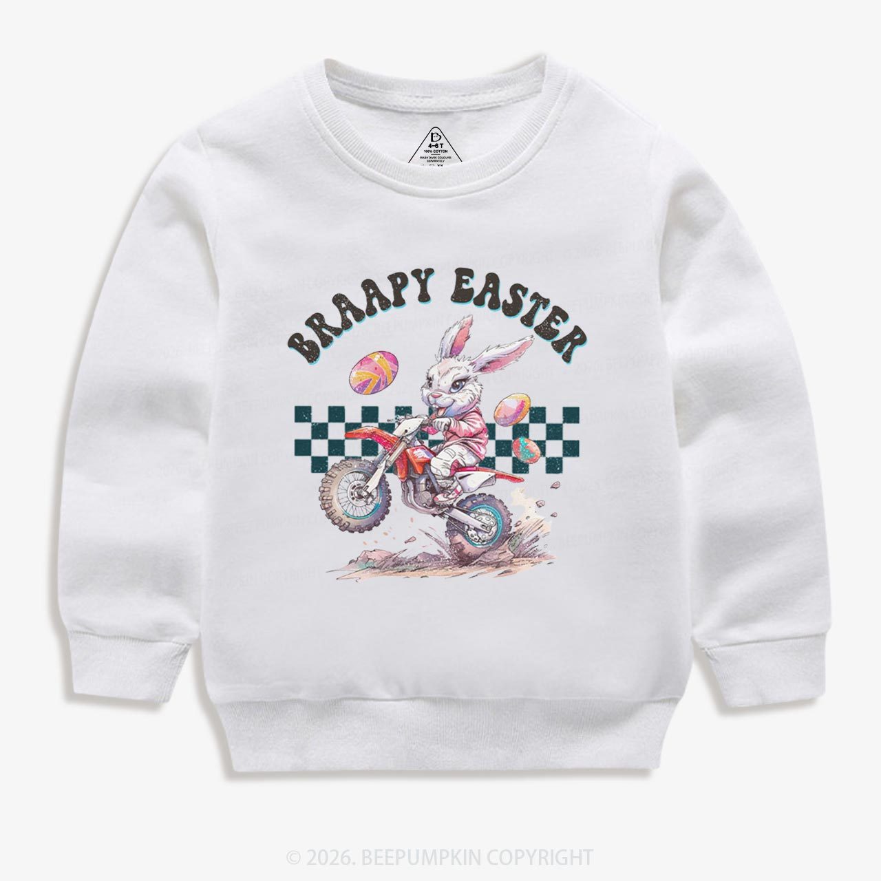 Braapy Easter Dirt Bike Kid's Sweatshirt