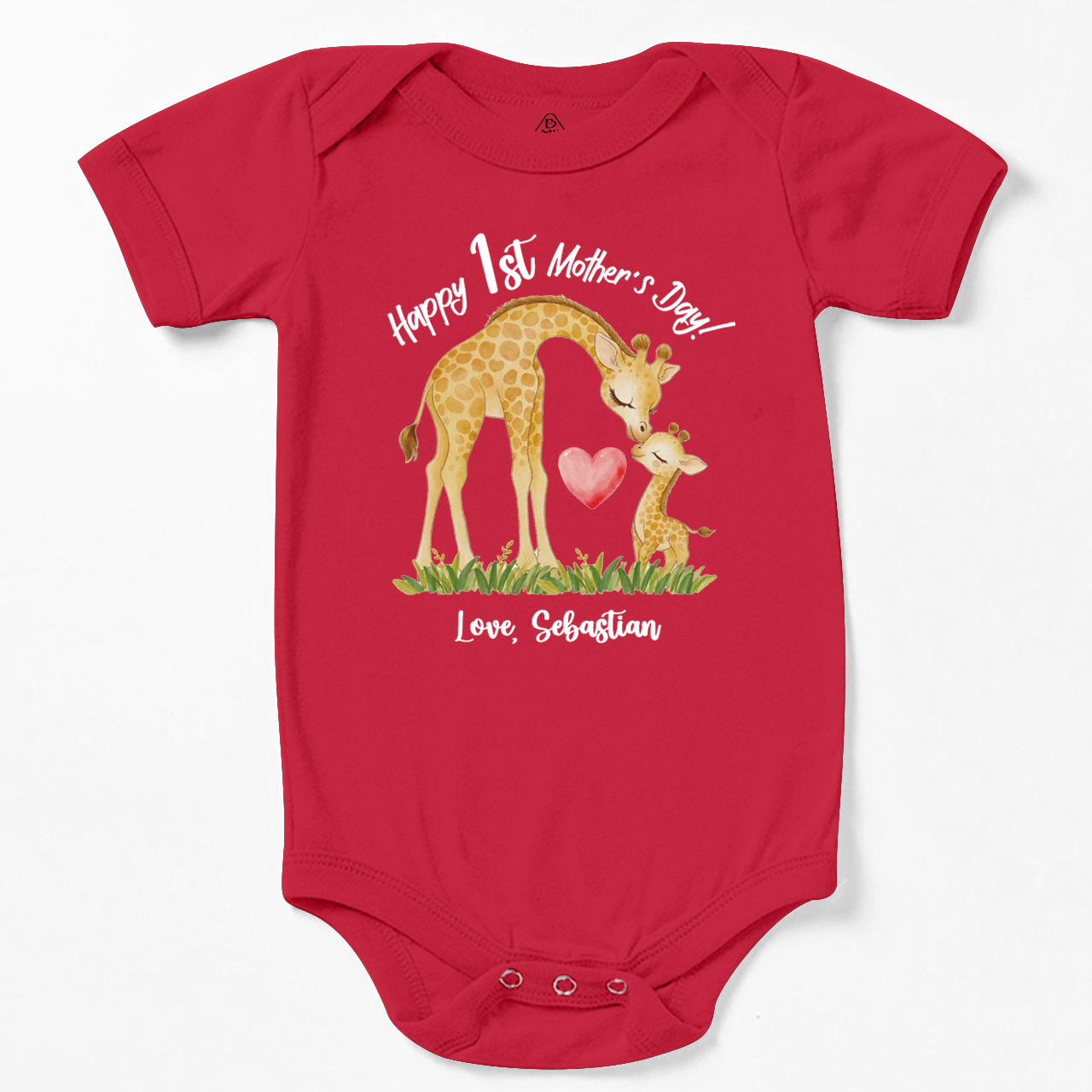Personalized Mother's Day Giraffe Bodysuit Beepumpkin