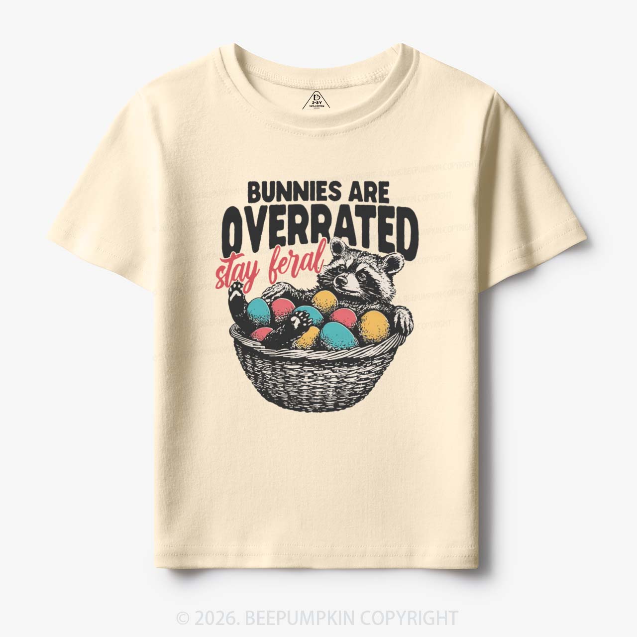 Bunnies Are Overrated Stay Feral Toddler&Kid's Tees