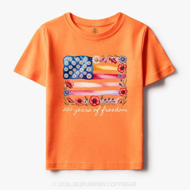 250 Years of Freedom Patriotic Toddler&Kid's Tees