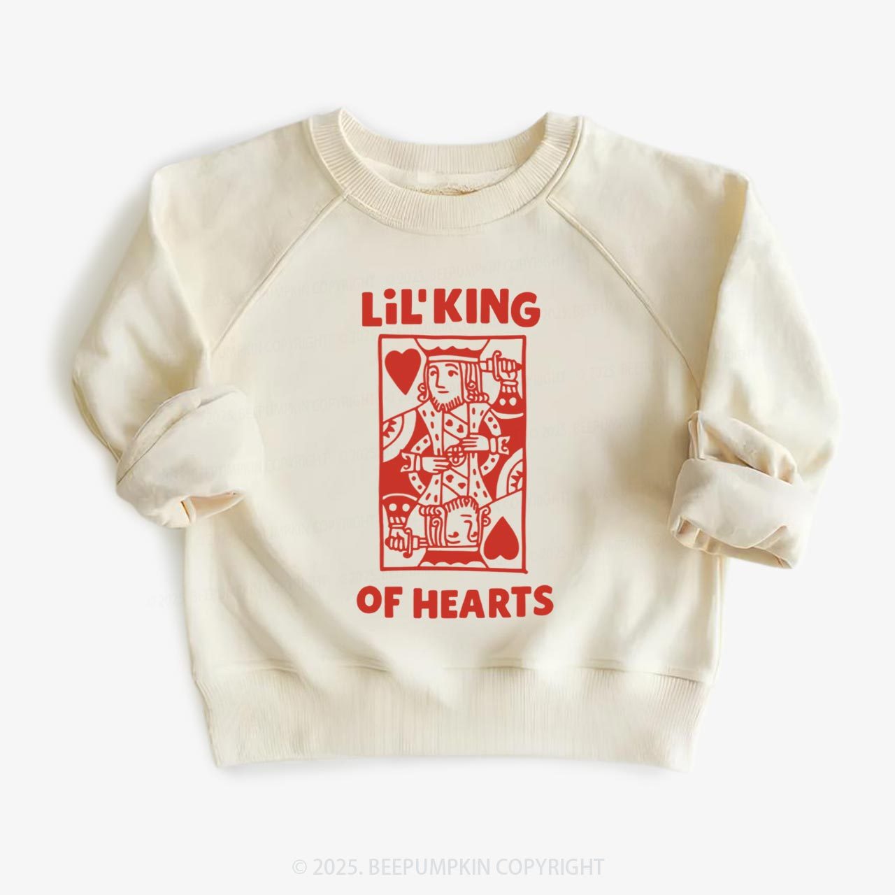 Lil' King of Hearts Valentine's Day Kid's Sweatshirt
