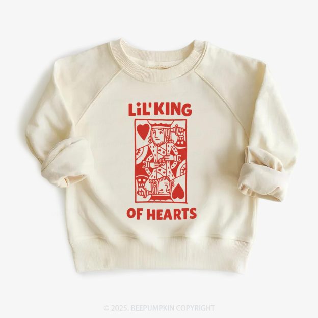 Lil' King of Hearts Valentine's Day Kid's Sweatshirt
