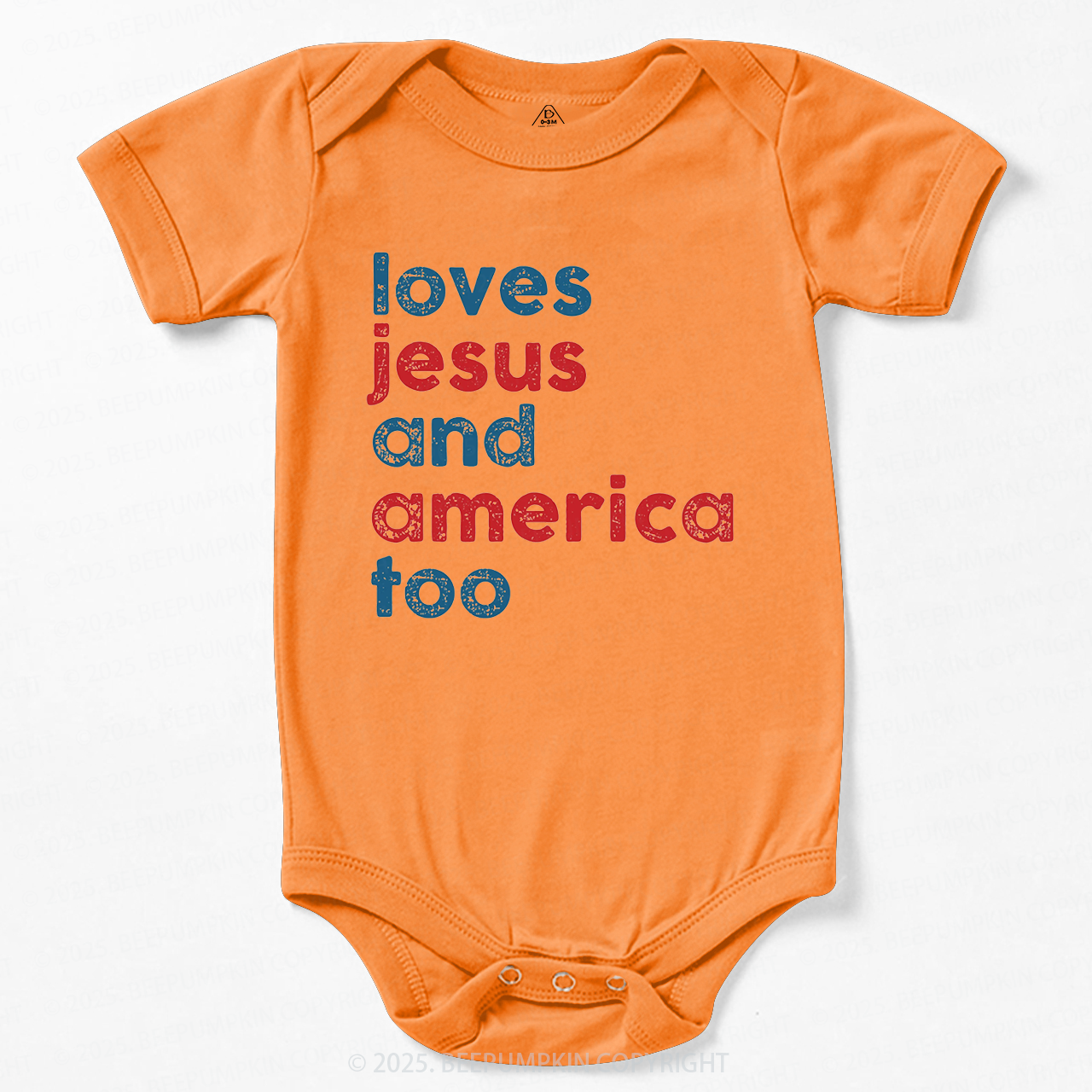 Loves Jesus And America Too Bodysuit Beepumpkin