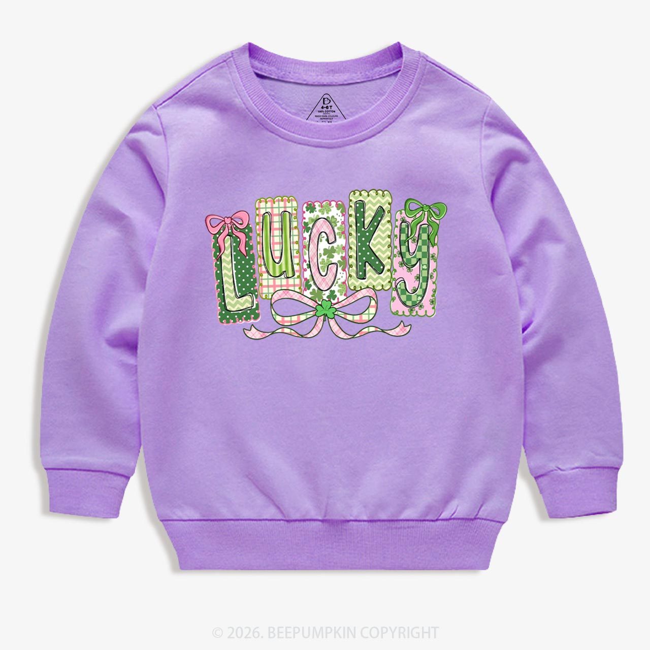Lucky Shamrock St. Patrick's Day Kid's Sweatshirt
