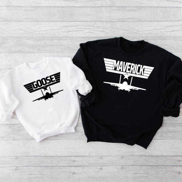 Matching First Dad And Me (Maverick And Goose) Sweatshirts