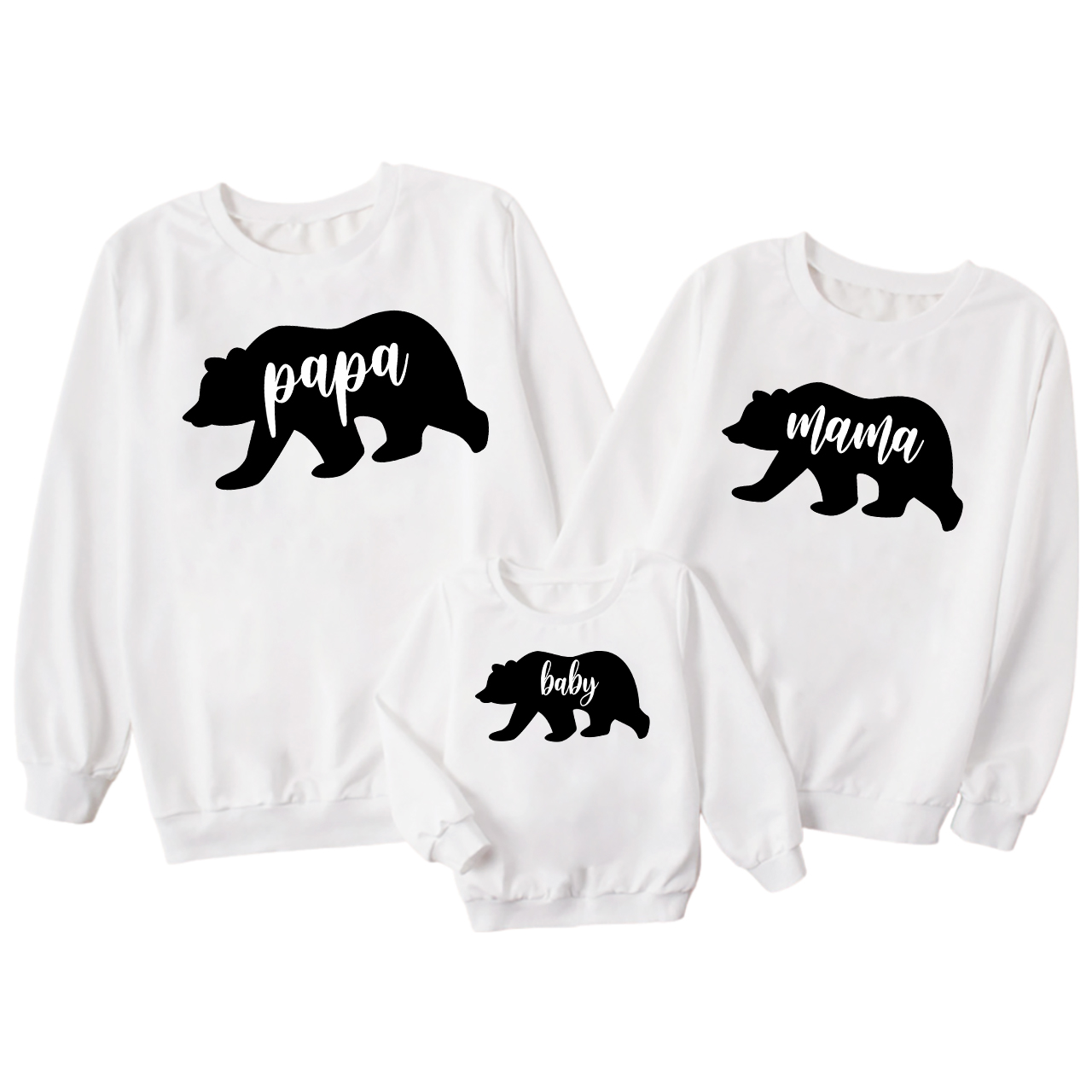 Papa Mama Baby Mom&Me Sweatshirts