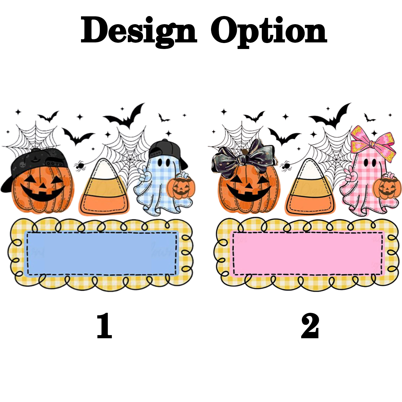 Personalized Halloween Pumpkin and Ghost with Bow Ball Cap Toddler&Kid's Tees Beepumpkin