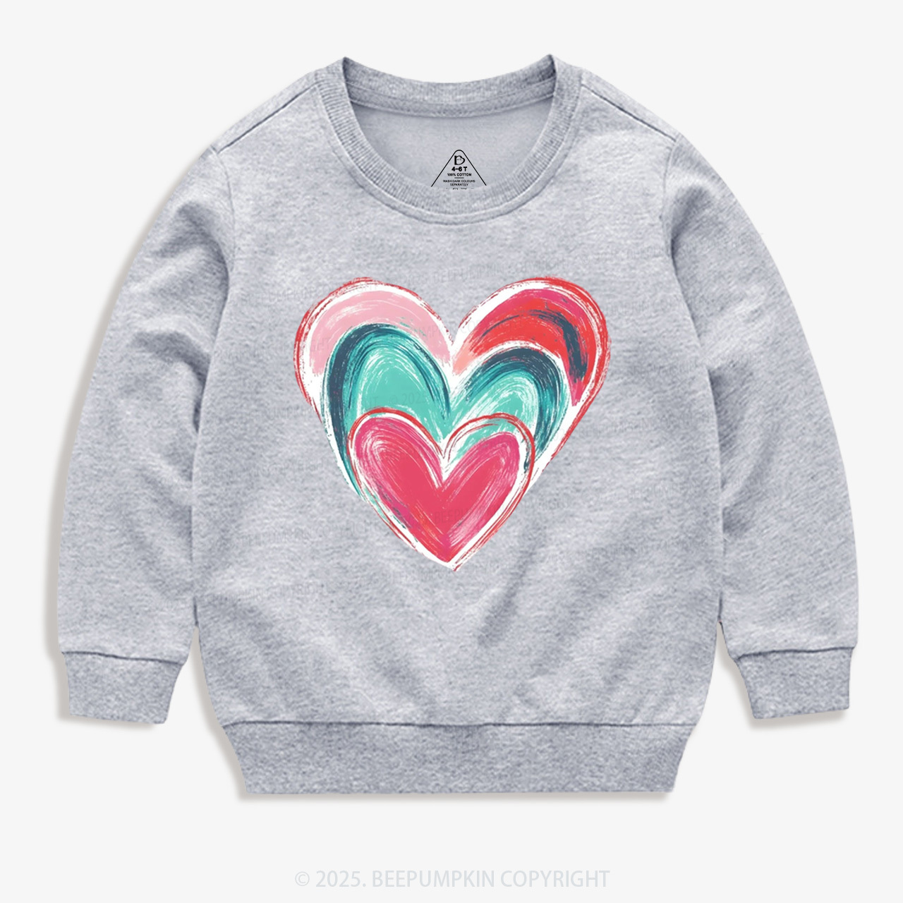 Colorful Heart Valentine's Day Kid's Sweatshirt