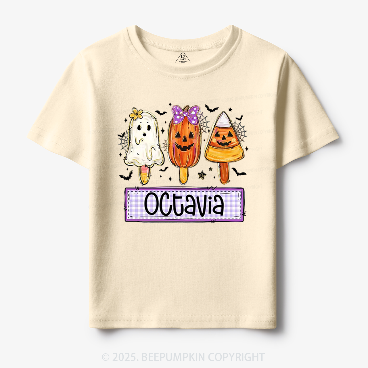 Personalized Boy Girl Halloween Toddler&Kid's Tees Beepumpkin