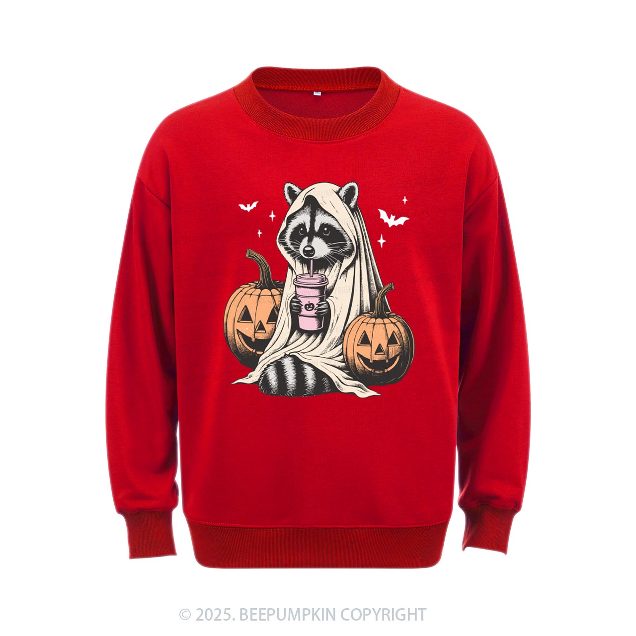 Cute Raccoon Ghost Sweatshirt Beepumpkin