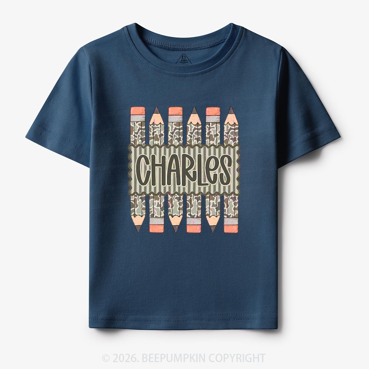 Personalized Back To School Camo Pencil Shirt