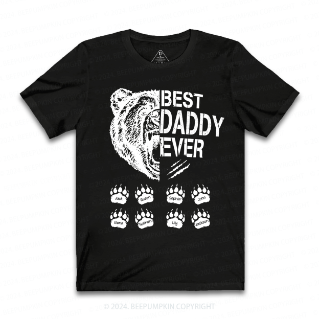 Personalization Name Papa Bear Funny Dad T-shirt