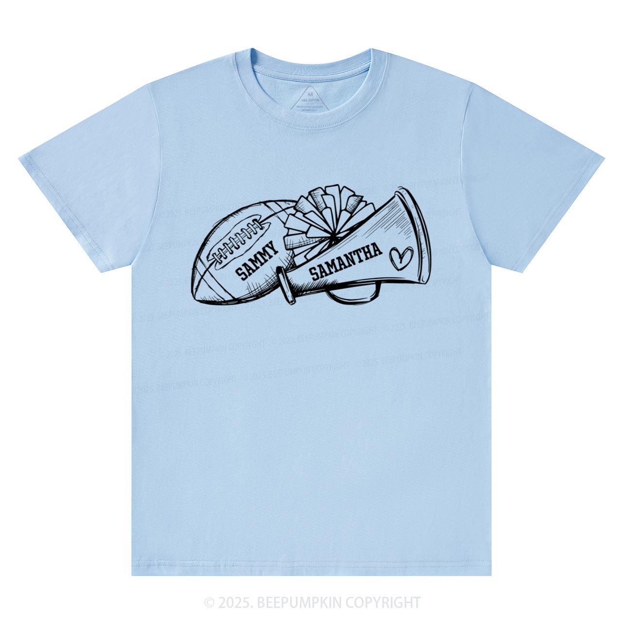 Personalized Football Cheer Mama T-Shirts Beepumpkin