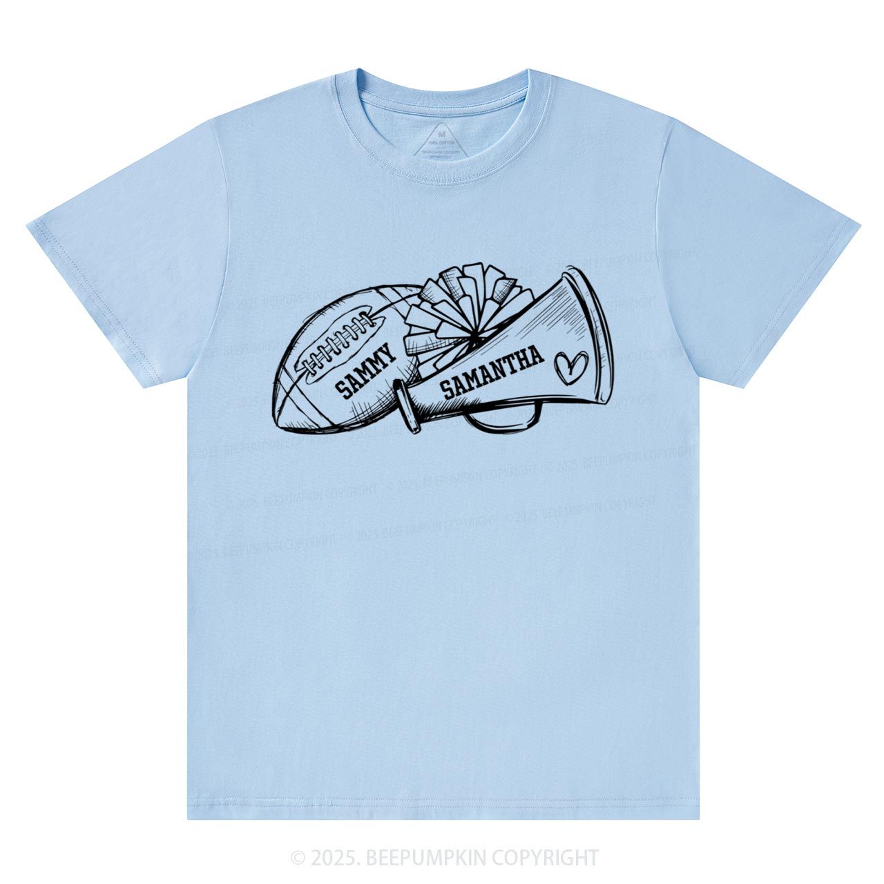 Personalized Football Cheer Mama T-Shirts Beepumpkin