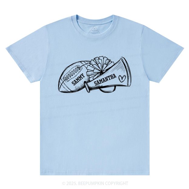 Personalized Football Cheer Mama T-Shirts Beepumpkin
