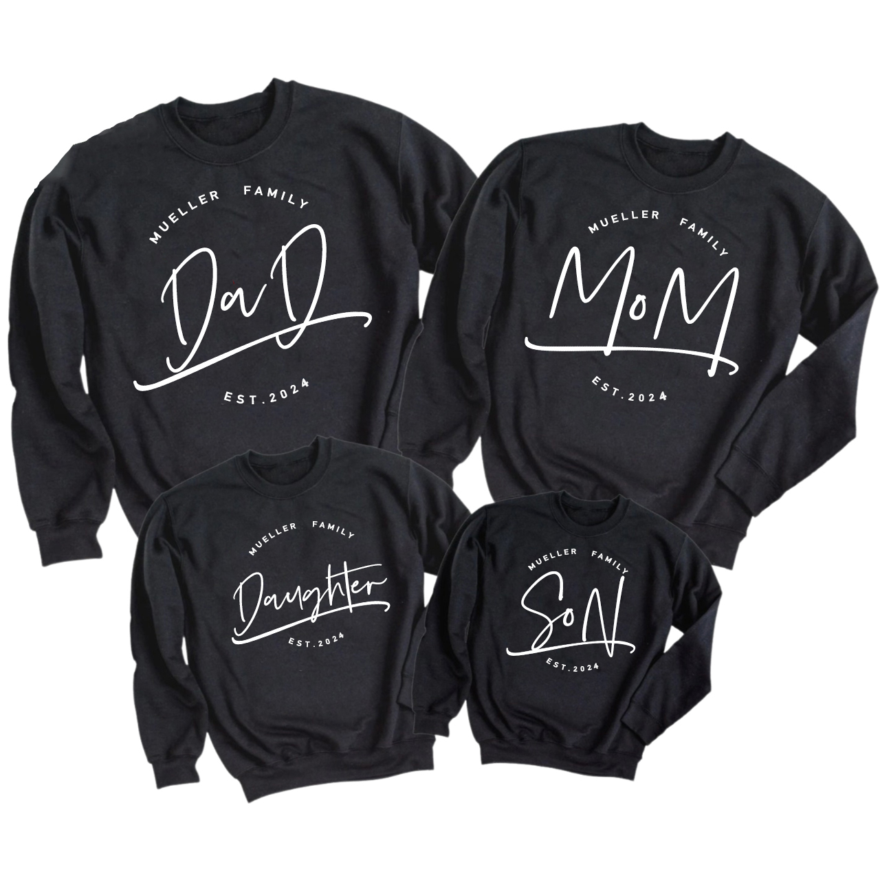 Family Group Daily Matching Sweatshirts