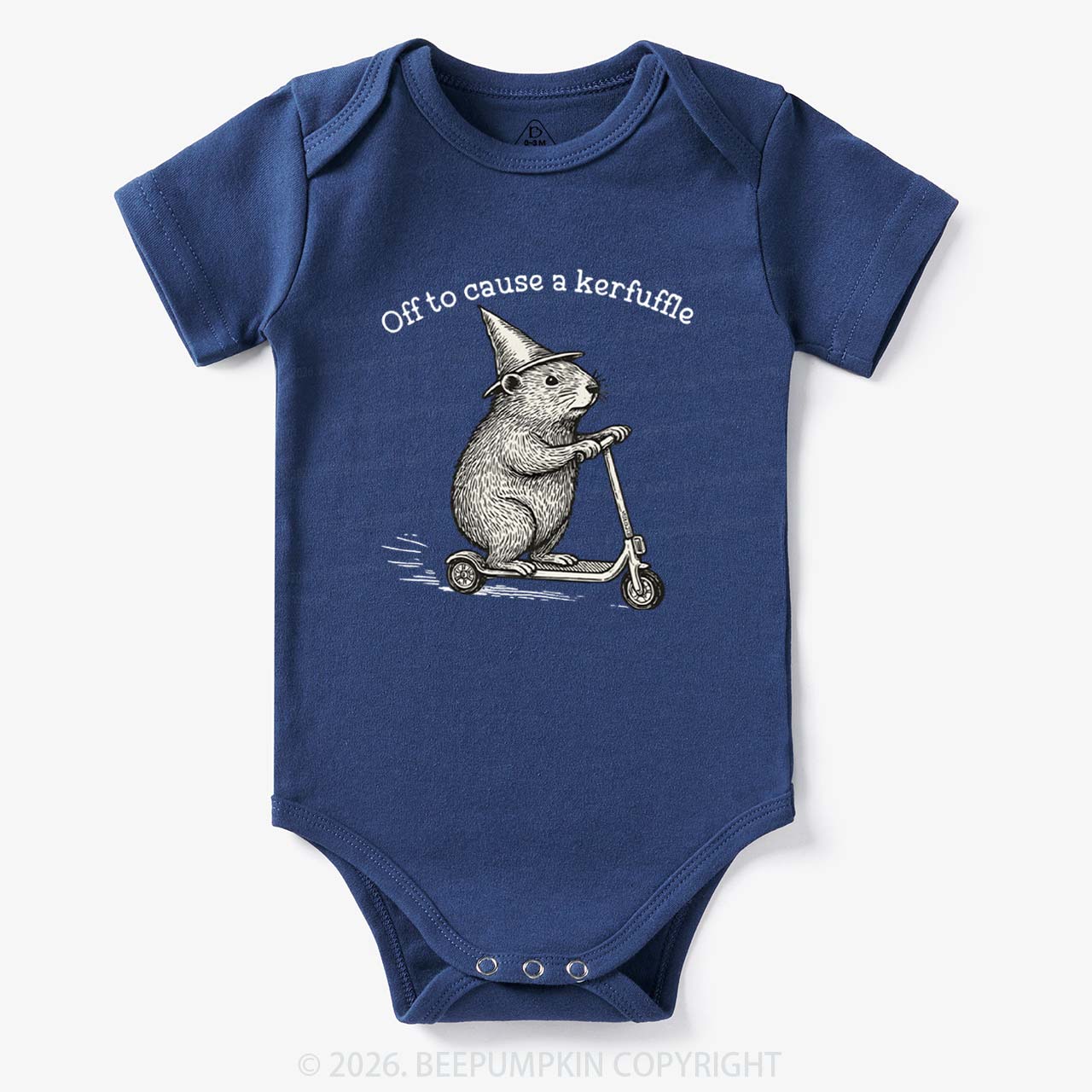 Off To Cause A Kerfuffle Groundhog Scooter Bodysuit