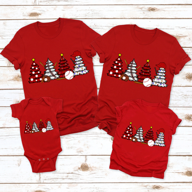 Christmas Baseball Family Matching Shirt
