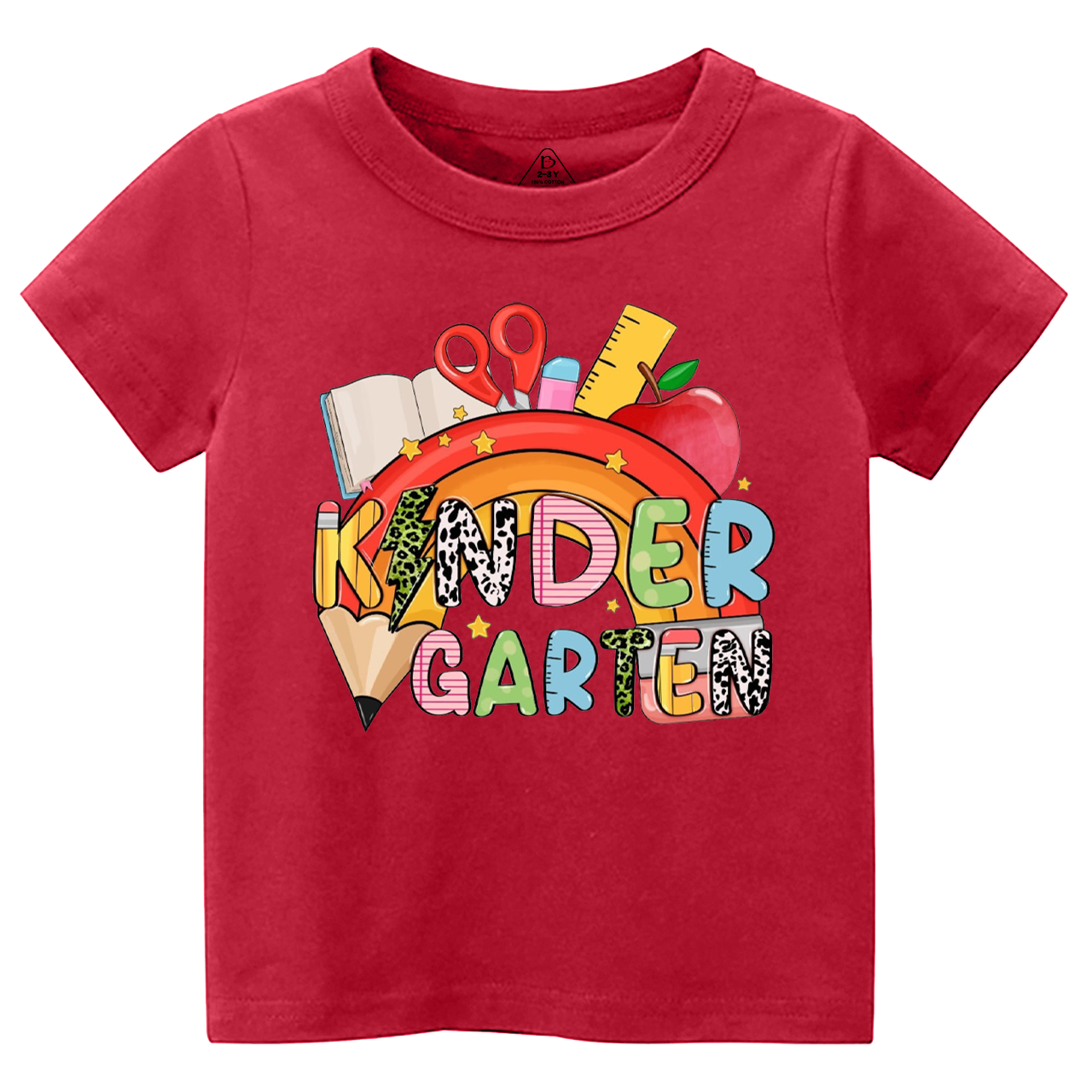 Personalized Rainbow Pencils Toddler&Kid's Tees Beepumpkin 