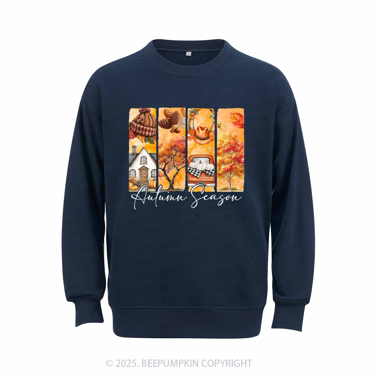 Cozy Autumn Season Brushstroke Sweatshirt Beepumpkin 