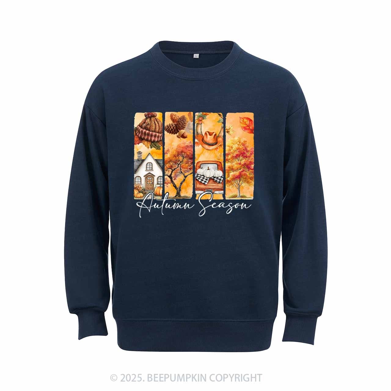 Cozy Autumn Season Brushstroke Sweatshirt Beepumpkin