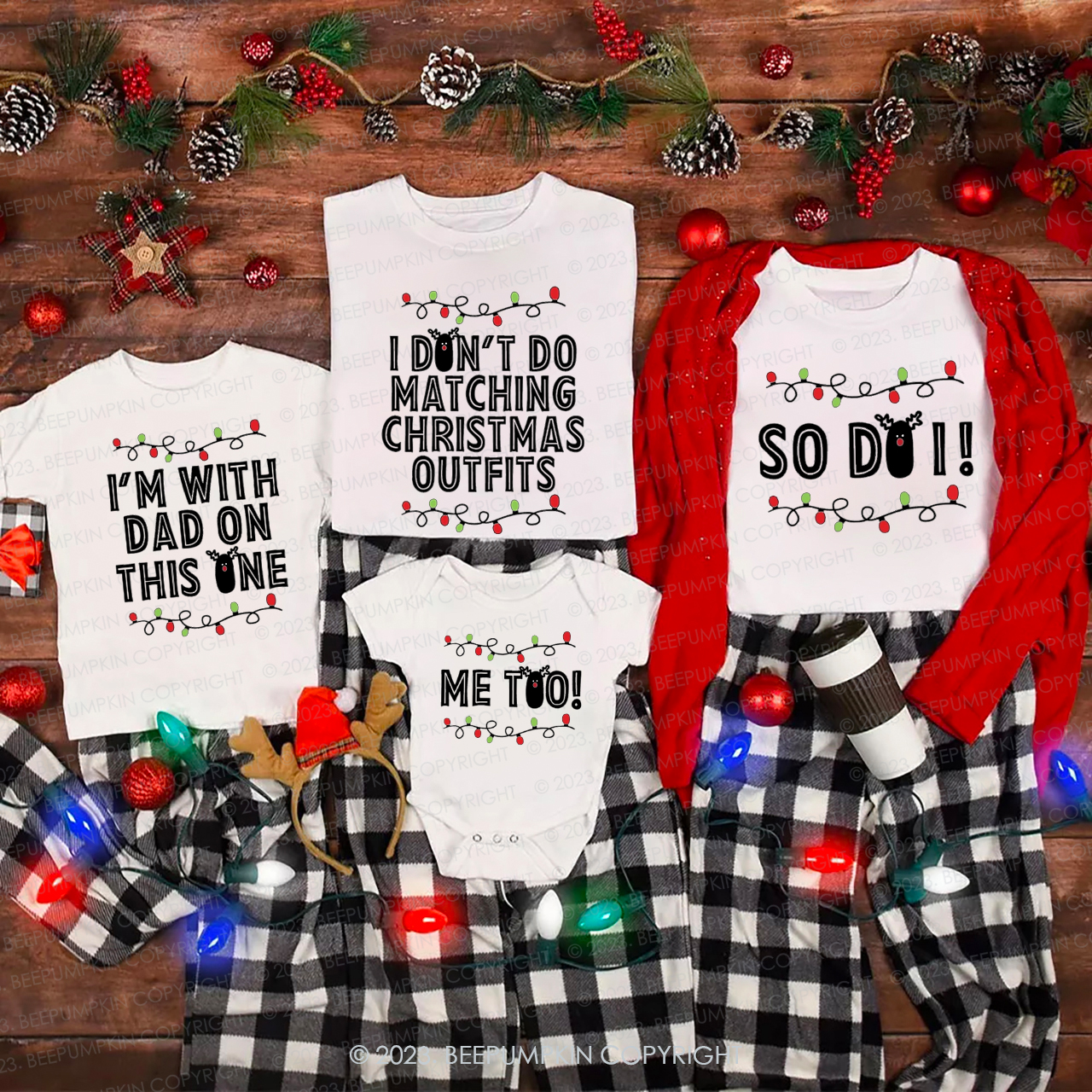 Personalized But I Do Holiday Family Matching Christmas T-Shirts Beepumpkin