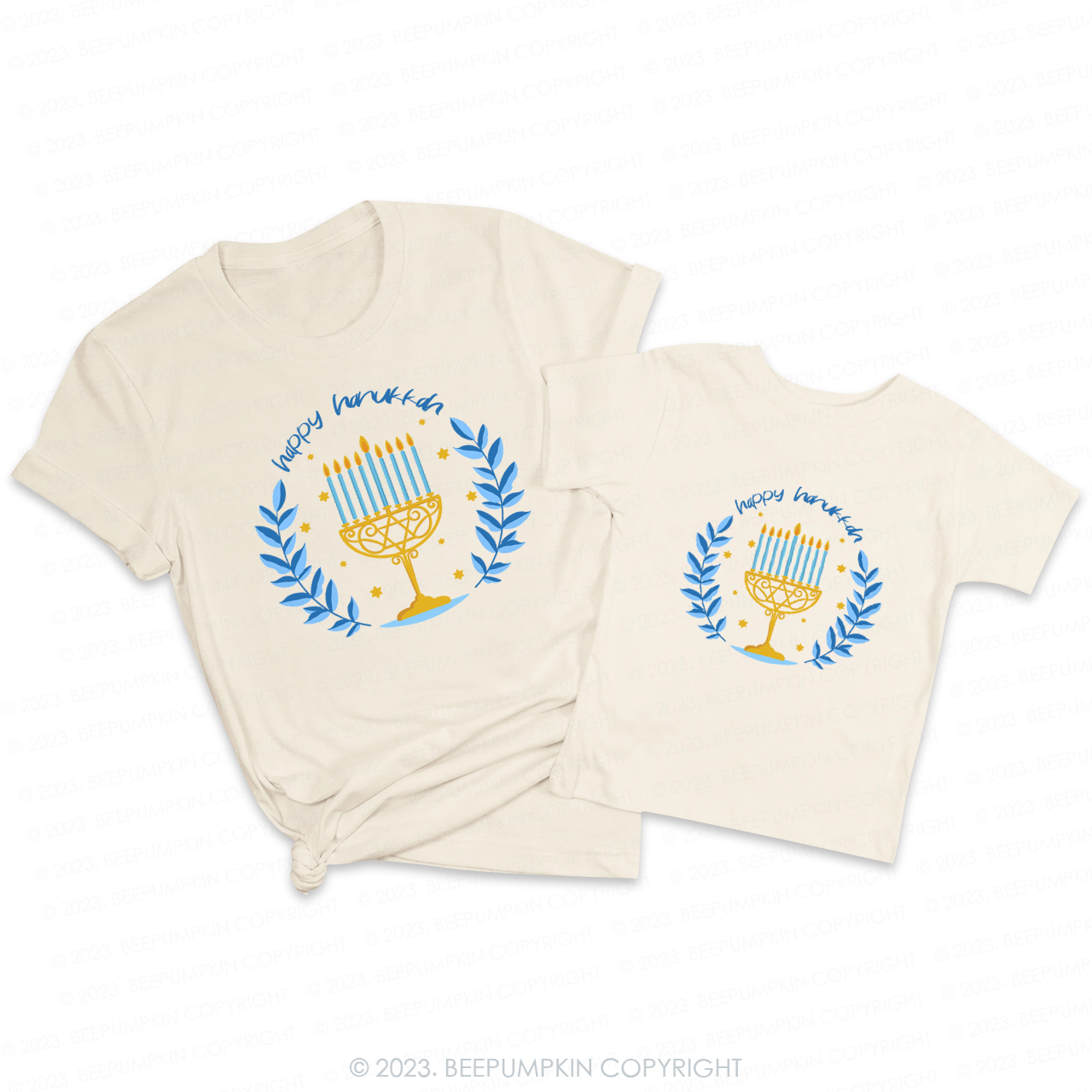 Olive Branch Symbolizes Peace For Hanukkah Family T-Shirts Beepumpkin