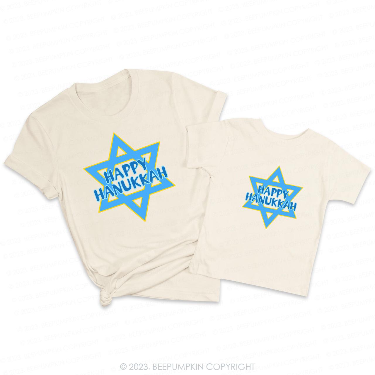 Happy Hanukkah Family T-Shirts Beepumpkin
