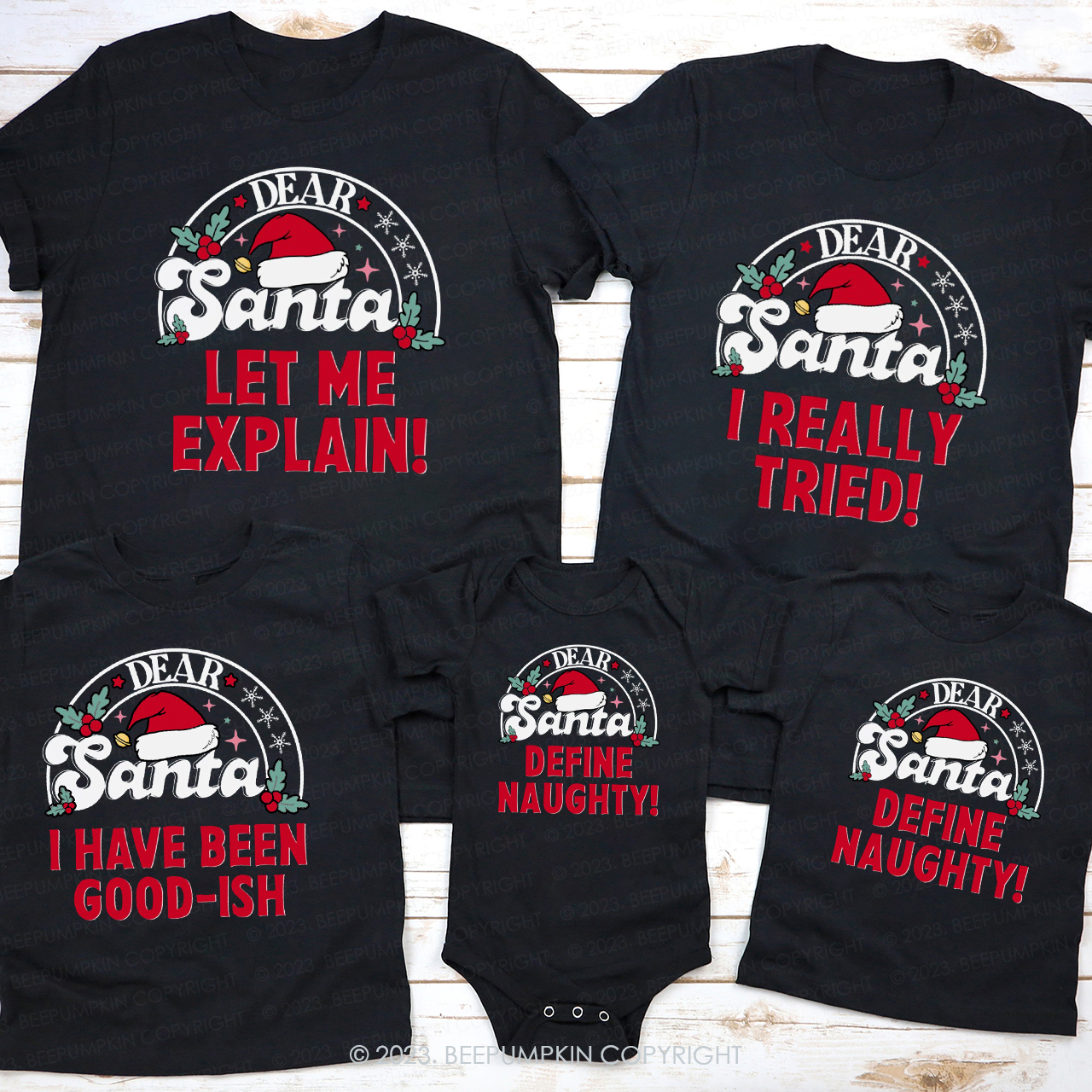 Personalized Funny Christmas Party Matching Tees For Family