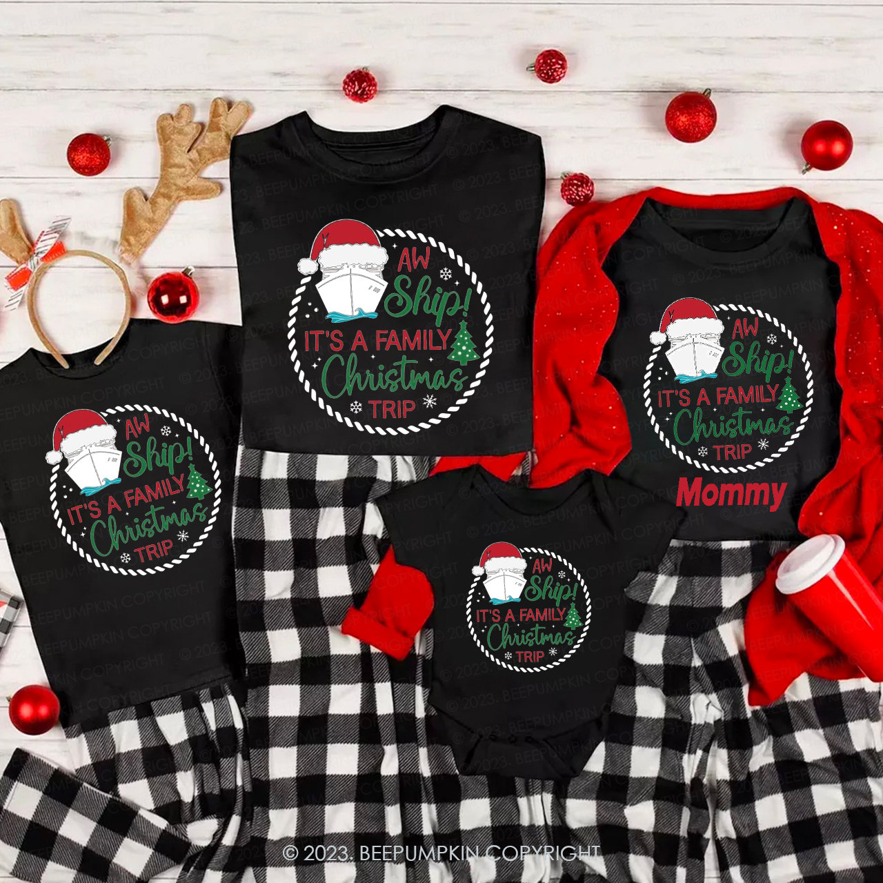 It’s A Family Christmas Trip Custom Matching Shirts