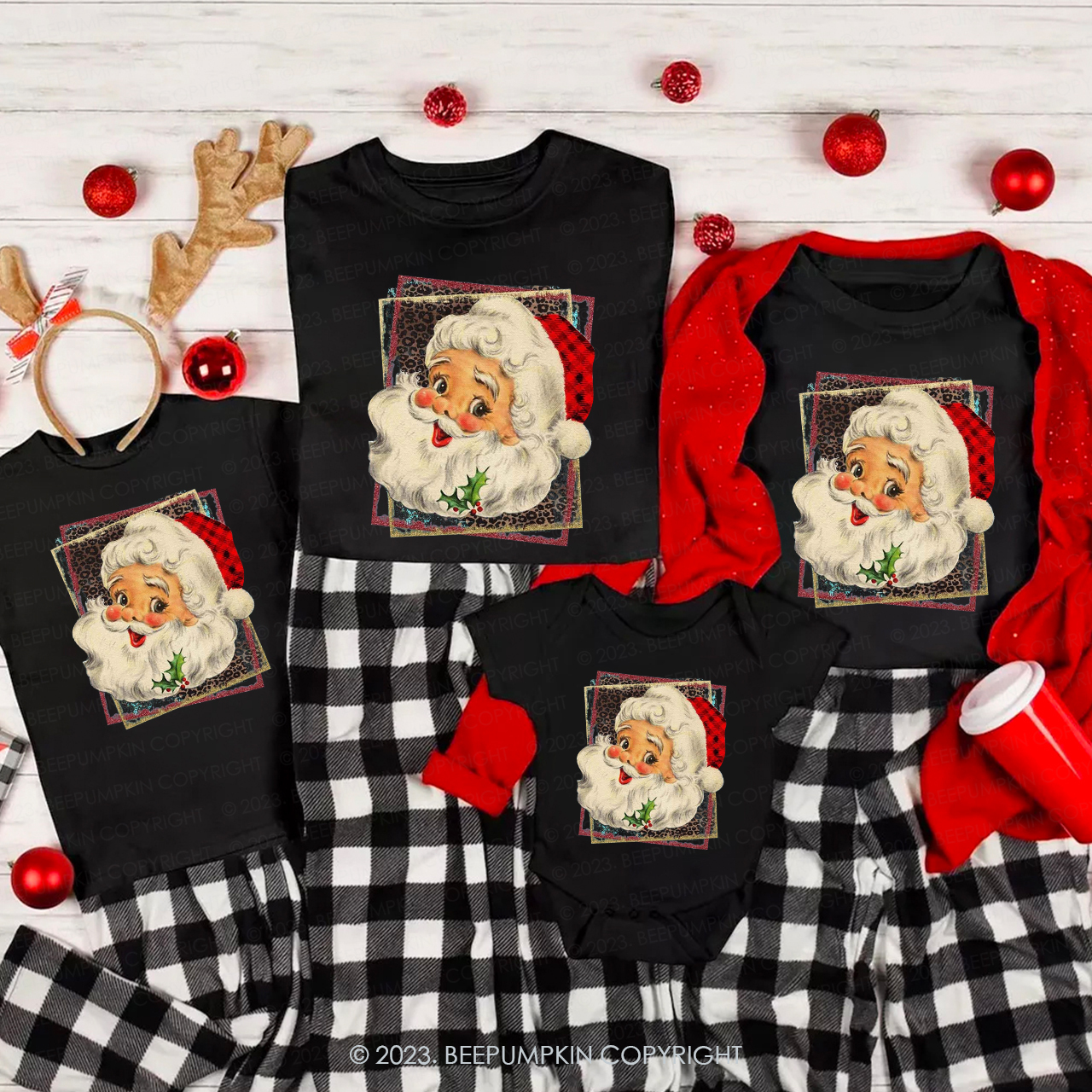 Retro Christmas Old Fashioned Santa Claus Shirts