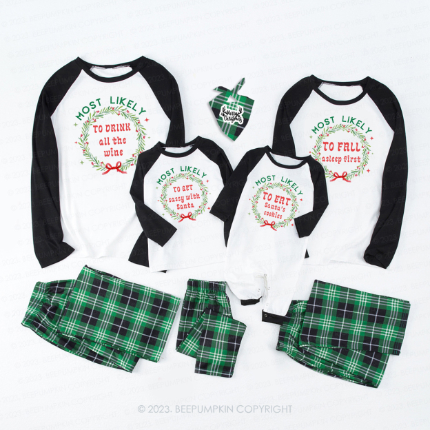 Custom Florals Design Most Likely To Christmas Pajamas