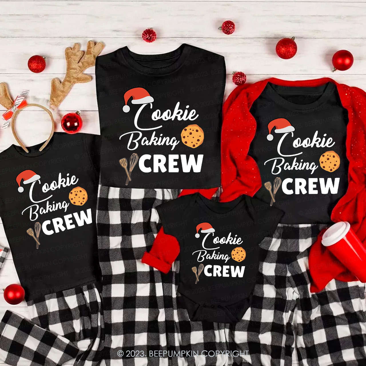 Cookie Baking Crew Christmas Family Matching Shirts