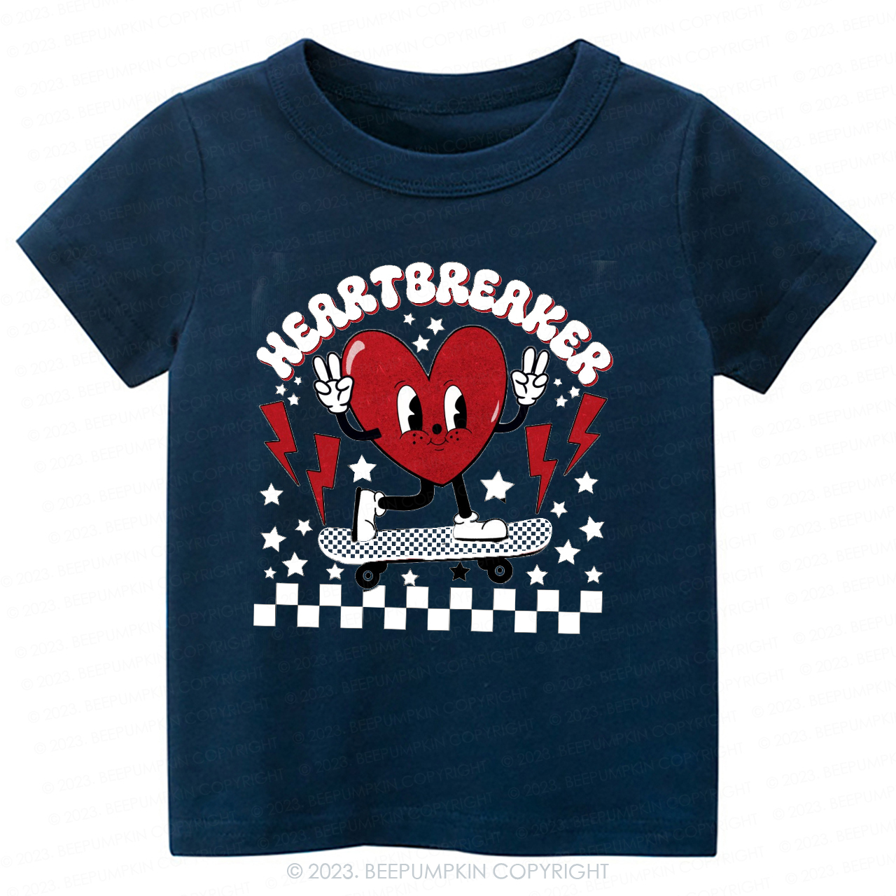 HeartBreaker Skateboard Valentine's Day-Toddler Tees