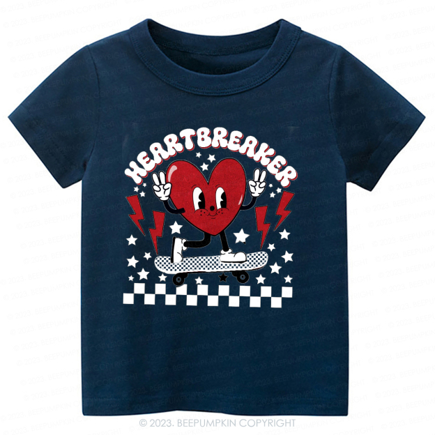 HeartBreaker Skateboard Valentine's Day-Toddler Tees