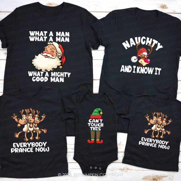 Family Group Matching Christmas Party Tees