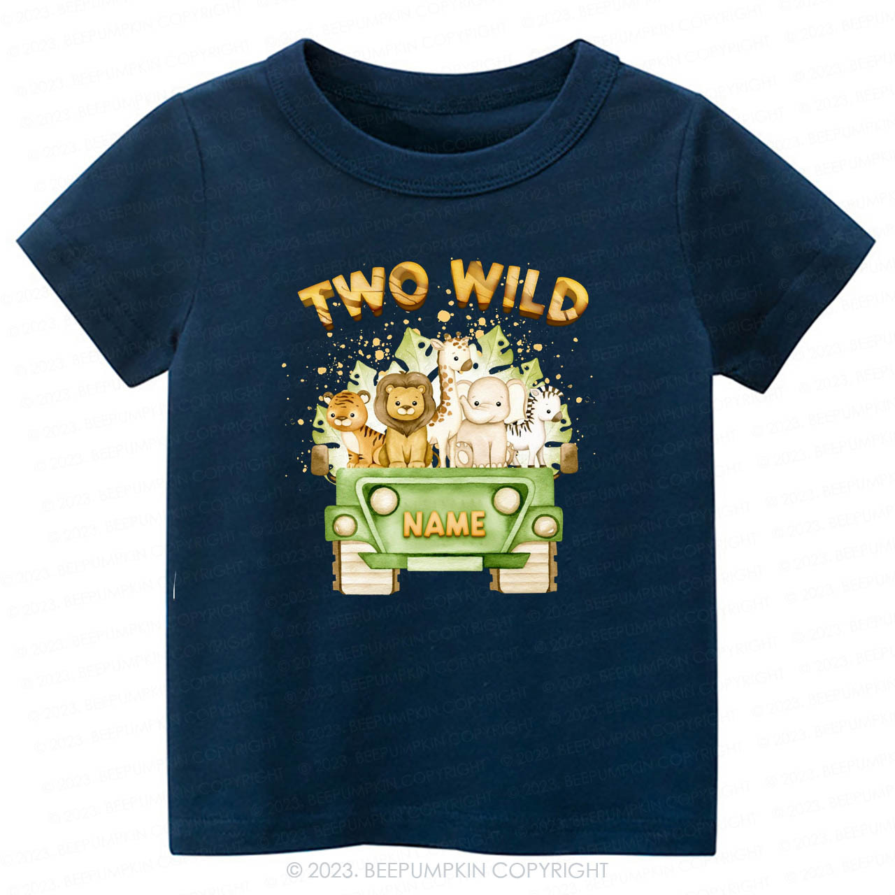 Two Wild Named Safari  -Toddler Tees