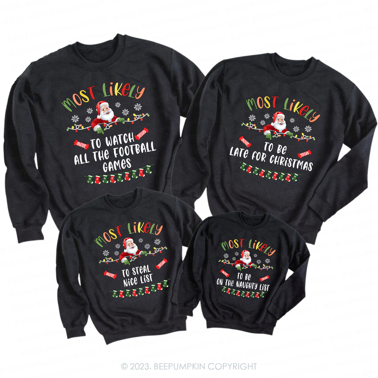 Customizable Holiday Apparel Most Likely To Family Sweatshirt