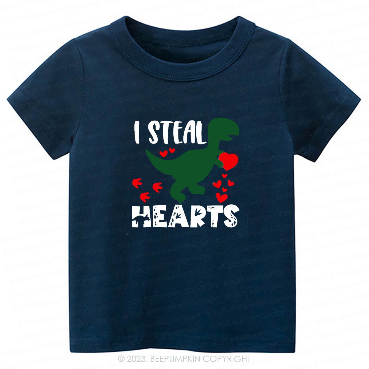 I Steal Hearts Dinosaur Valentine Day -Toddler Tees