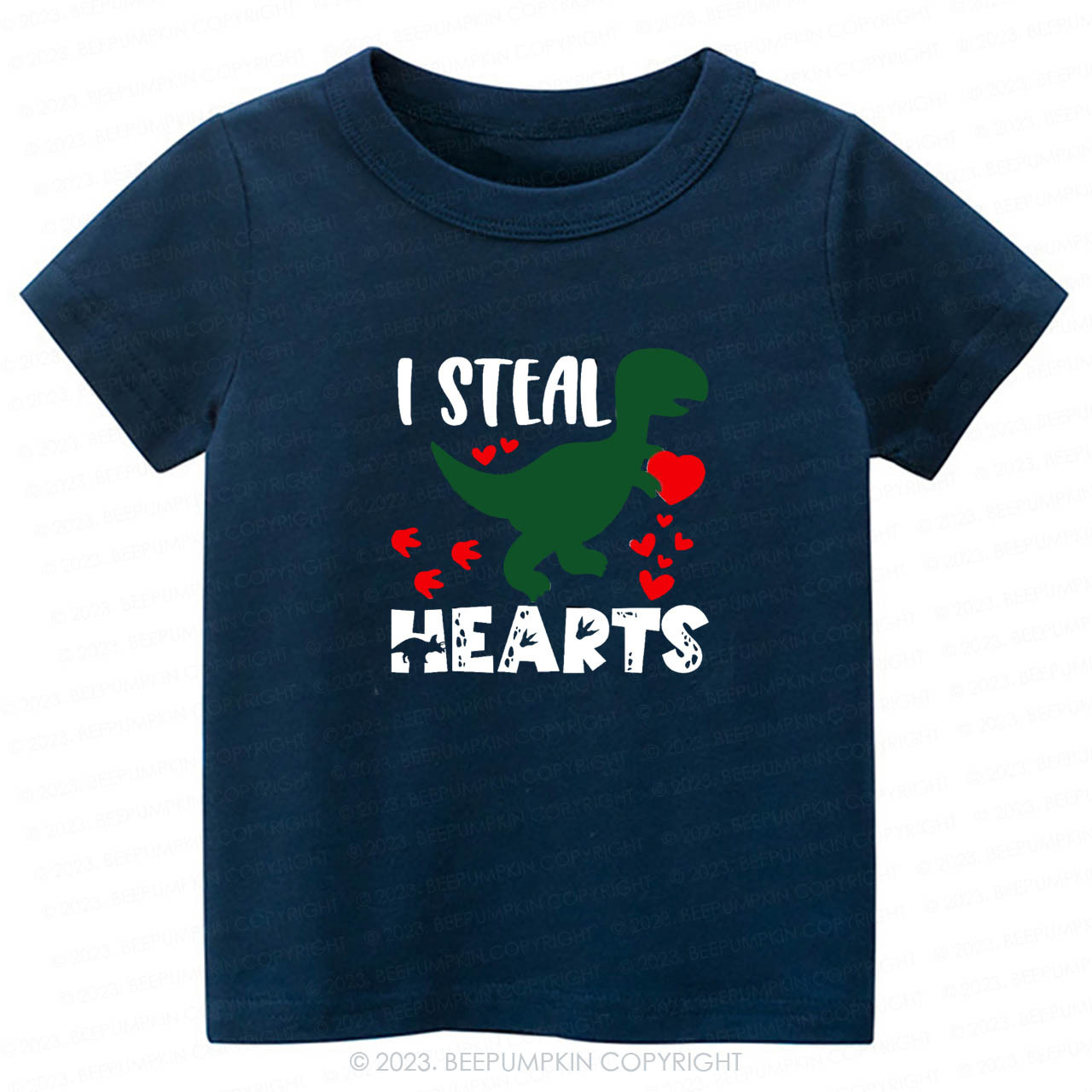 I Steal Hearts Dinosaur Valentine Day -Toddler Tees