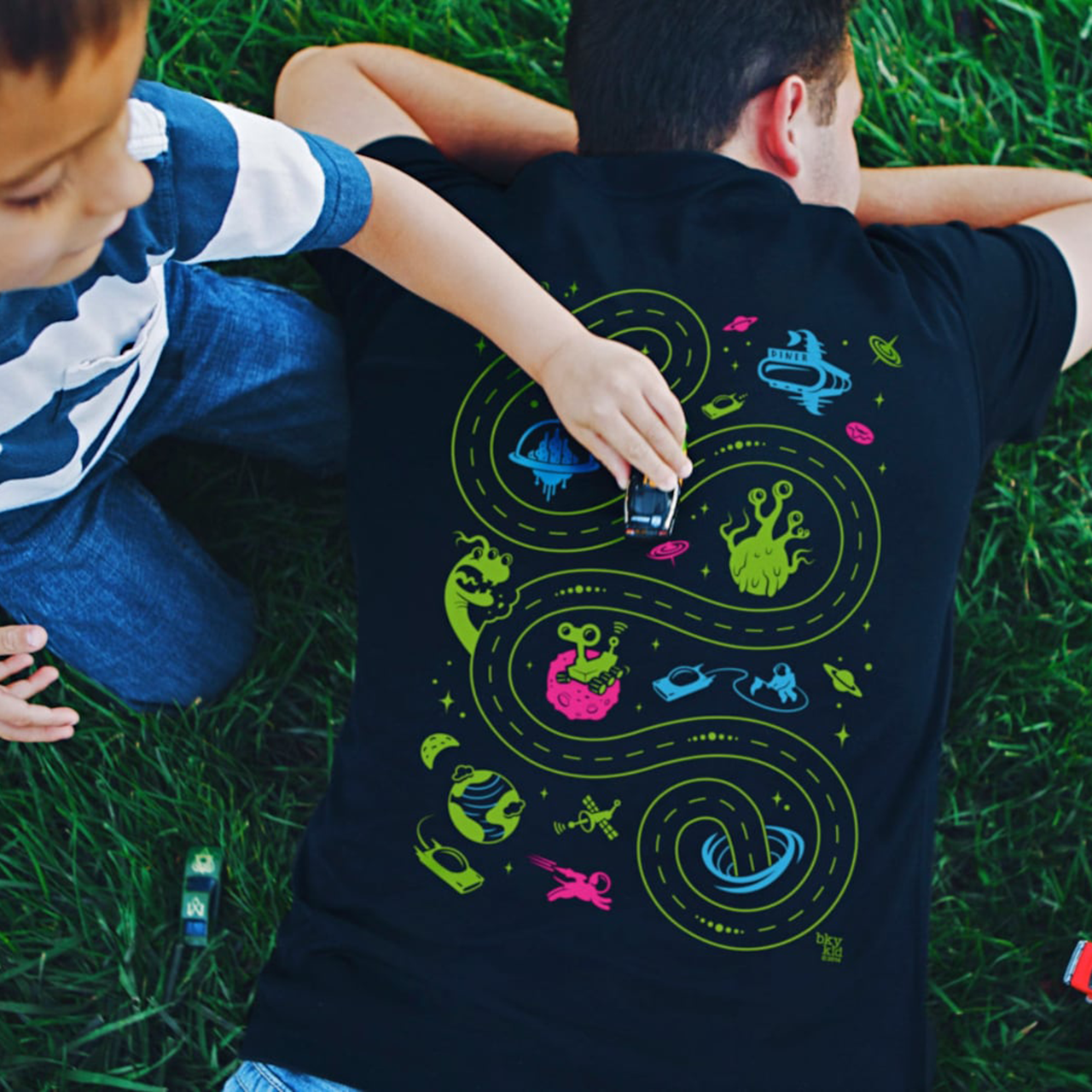 Space Play Mat Last-minute Gift Idea Dad&Me Shirt