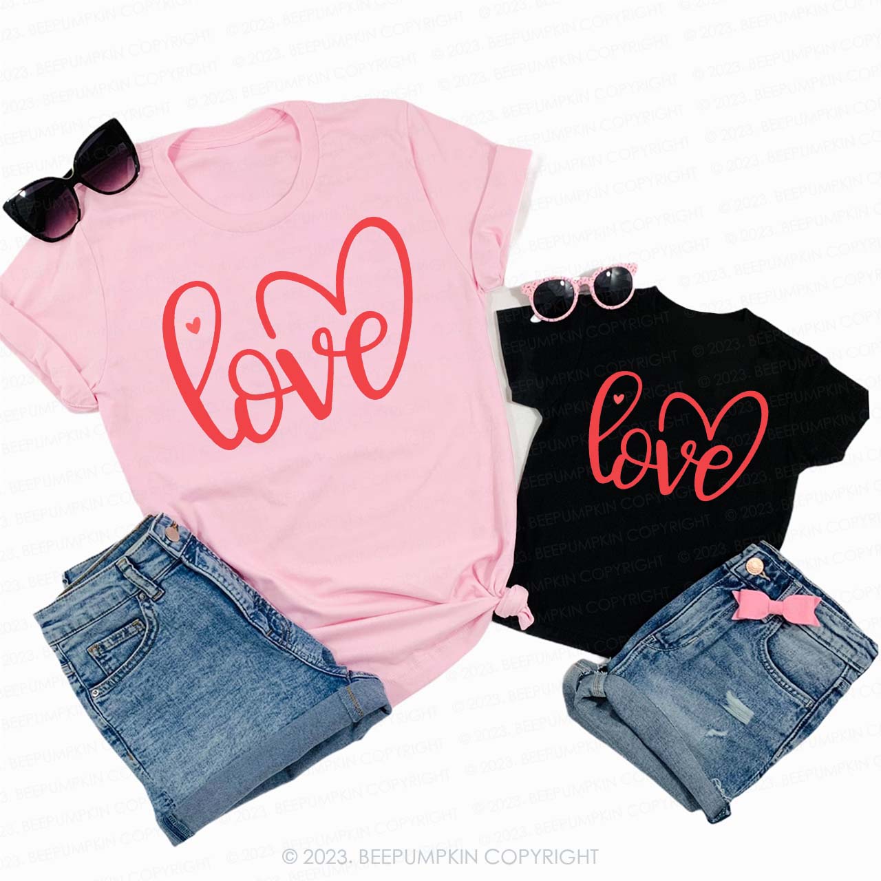 Love & Heart Valentine's Day Matching Shirts