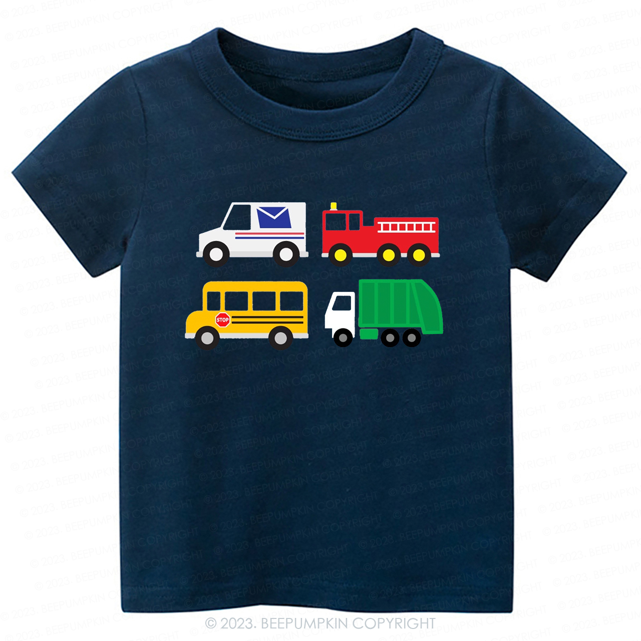 Busy Town Vehicles Firetruck -Toddler Tees