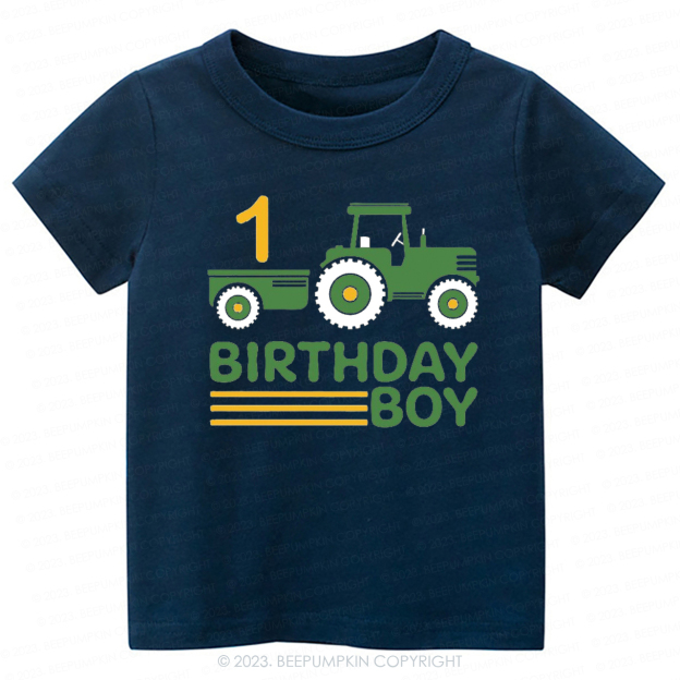 Boy Birthday Tractor -Toddler Tees