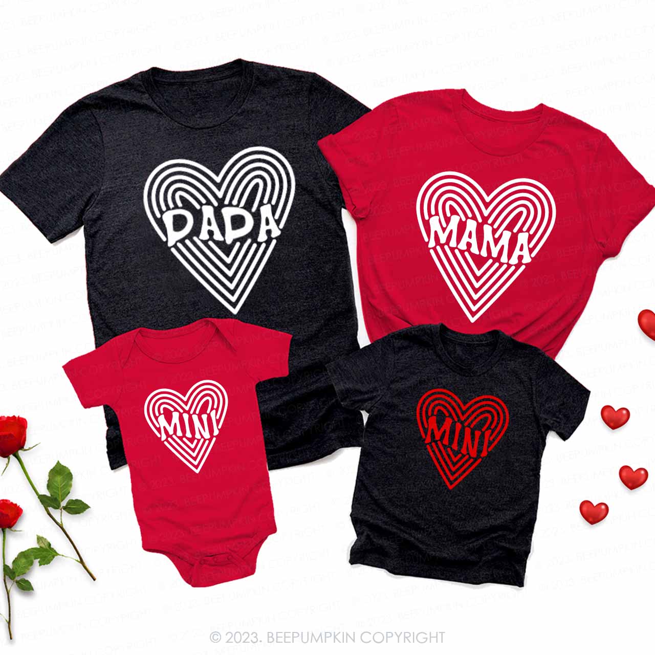 Mama Mini Dizziness Valentine's Family Matching Shirts