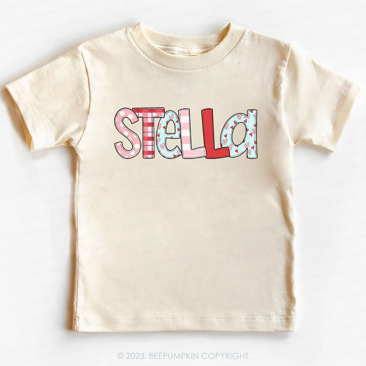 Personalized NAME Valentine's Day Kids Tees Sale-Beepumpkin™