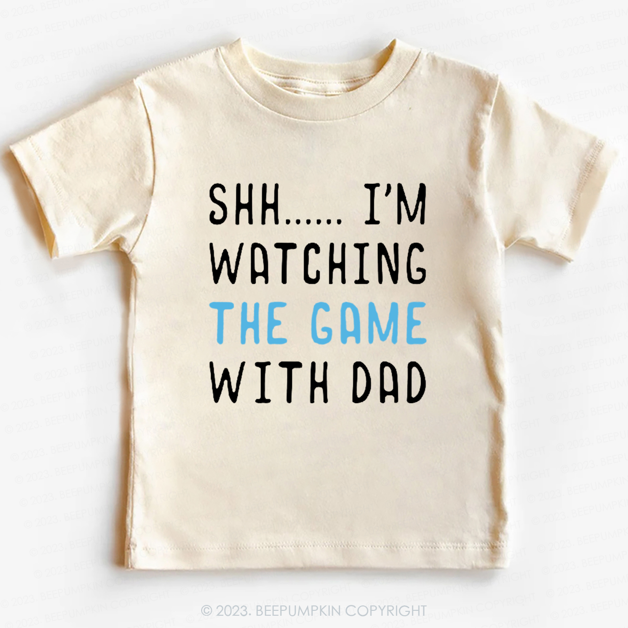 Shh I'm watching The Game With Dad-Toddler Tees