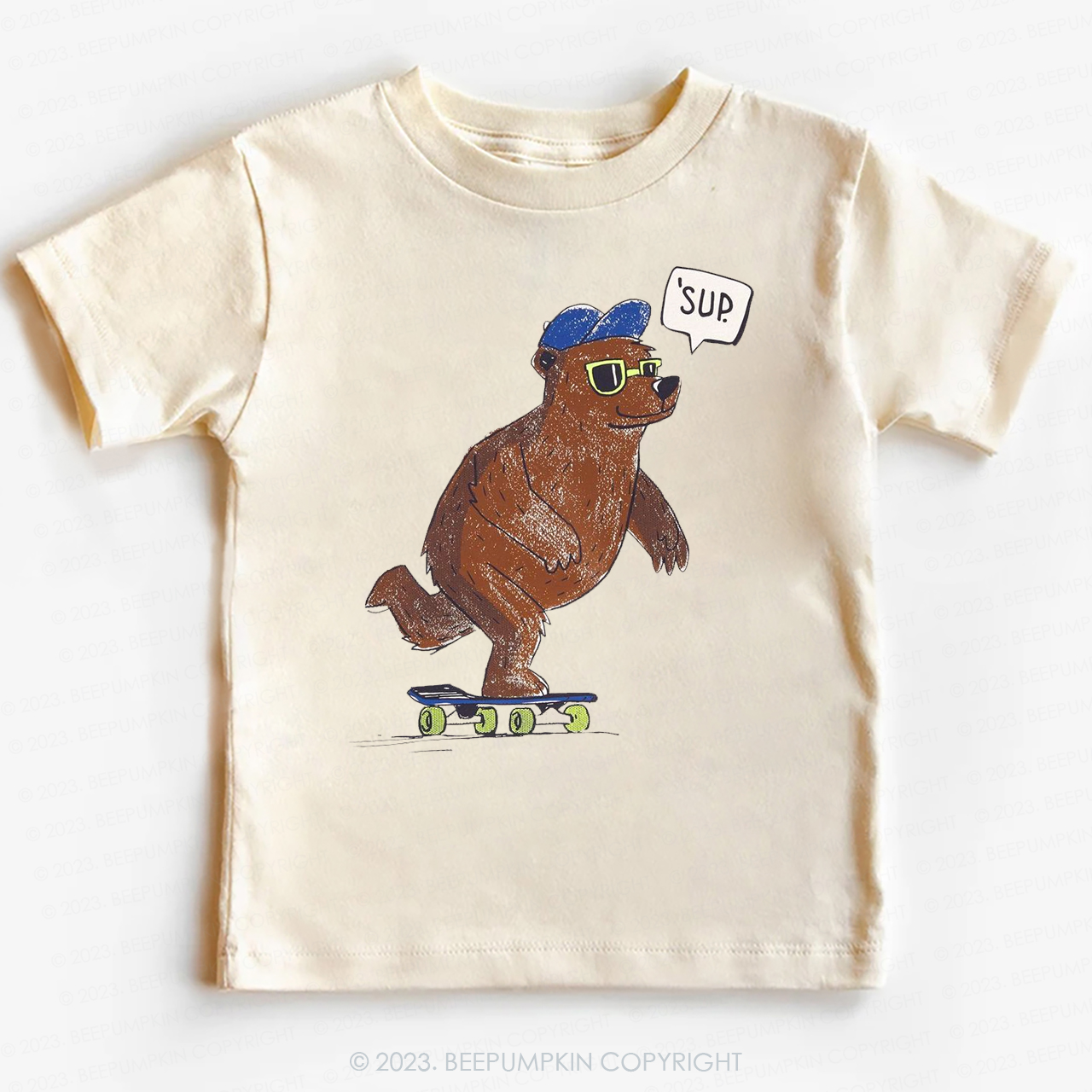 Skateboard Shoe Bear -Toddler Tees