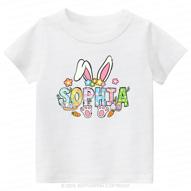Flowers Personalized Name Easter -Toddler Tees